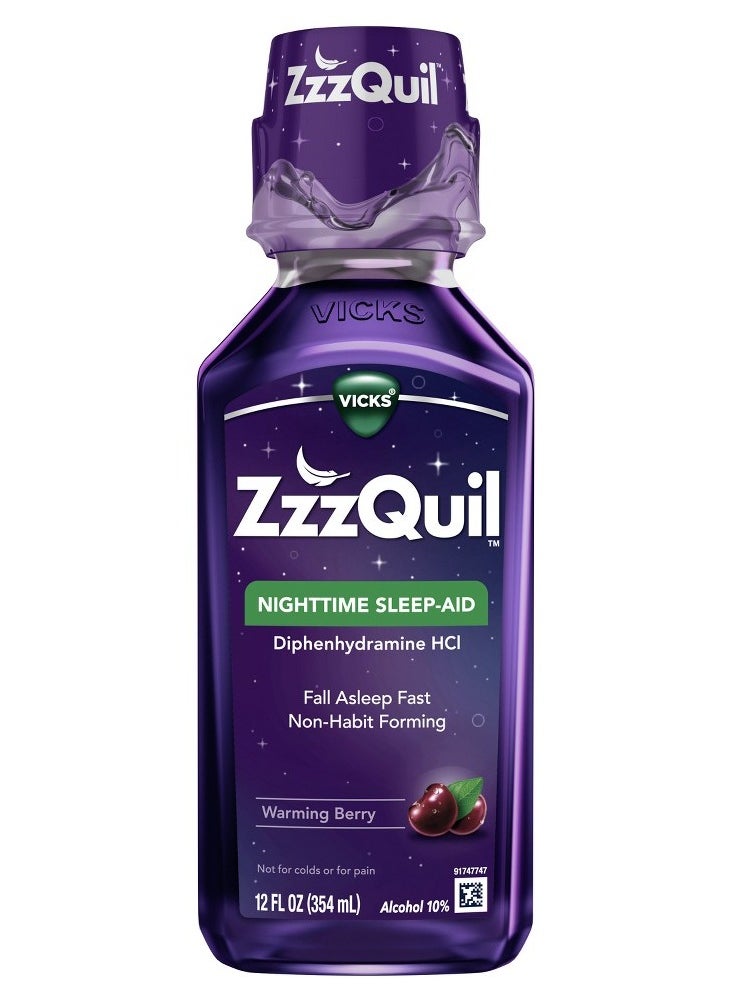 Vicks ZzzQuil Nighttime Sleep Aid, 12 oz  - Image 1
