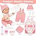 UNICORN ELEMENT 12 Baby Dolls with Backpack Carrier12 Inch Baby Doll Accessories Cute Hat Pacifier Bottle Diaper Doll Playset for 3 Year Old Kids - Image 4