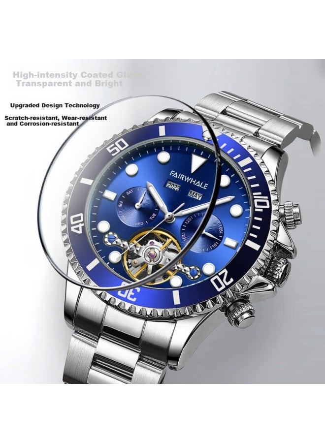 Fairwhale Compeor Series Hollow Mechanical Watch Men's Automatic Waterproof Steel Strap National Table Valentine's Day Gift For Boyfriend - Image 2
