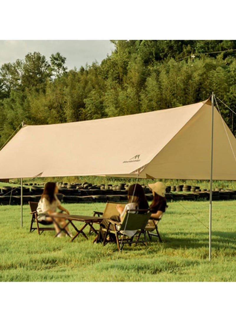 خيمة شمسية قابلة للطي مع حقيبة تخزين مظلة كبيرة بحجم 4 أمتار للرحلات والتخييم والحفلات الخارجية والحدائق – سهلة الفك والتركيب وقابلة للحمل - Image 5