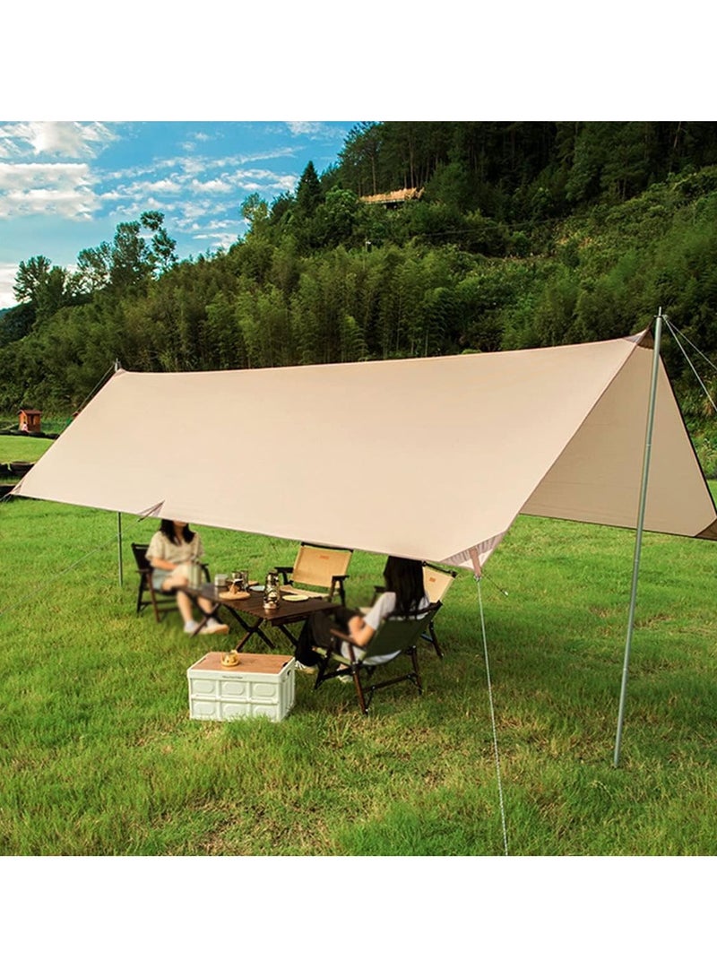 خيمة شمسية قابلة للطي مع حقيبة تخزين مظلة كبيرة بحجم 4 أمتار للرحلات والتخييم والحفلات الخارجية والحدائق – سهلة الفك والتركيب وقابلة للحمل - Image 4