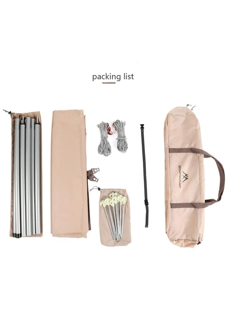 خيمة شمسية قابلة للطي مع حقيبة تخزين مظلة كبيرة بحجم 4 أمتار للرحلات والتخييم والحفلات الخارجية والحدائق – سهلة الفك والتركيب وقابلة للحمل - Image 2