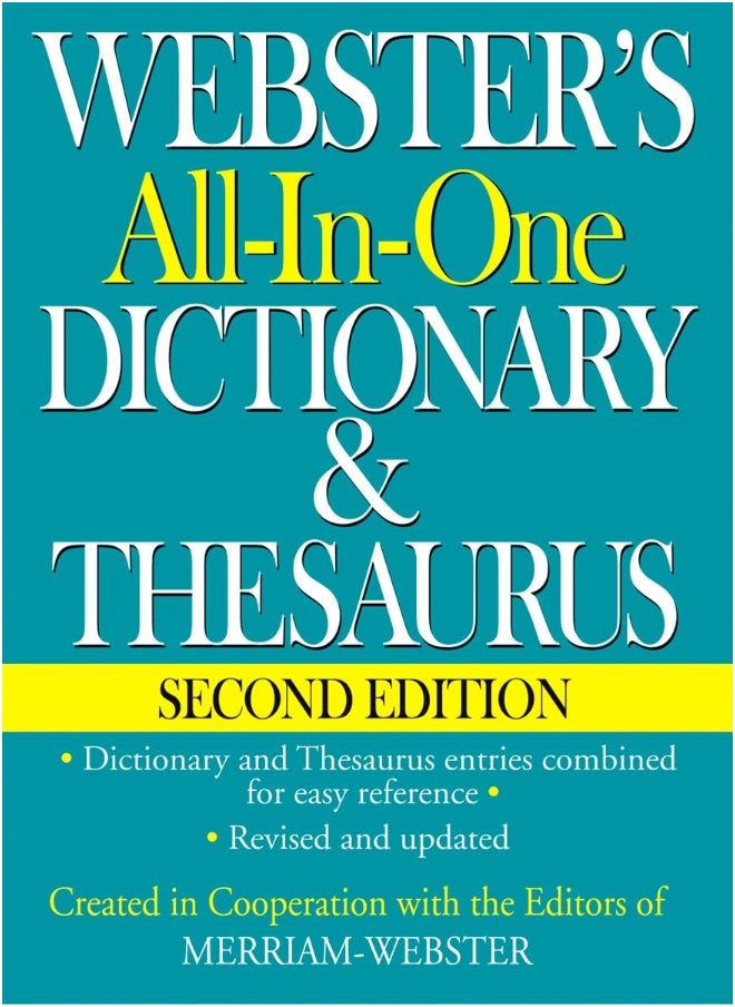 Webster's All-In-One Dictionary & Thesaurus, Secon 