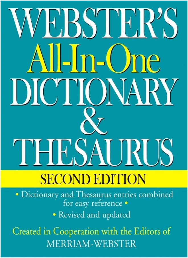 Webster's All-In-One Dictionary & Thesaurus, Secon - pzsku/Z69A44AAD89FAACA099BCZ/45/_/1721063394/af2efc96-8b84-4733-9b30-a603a2c21dbe