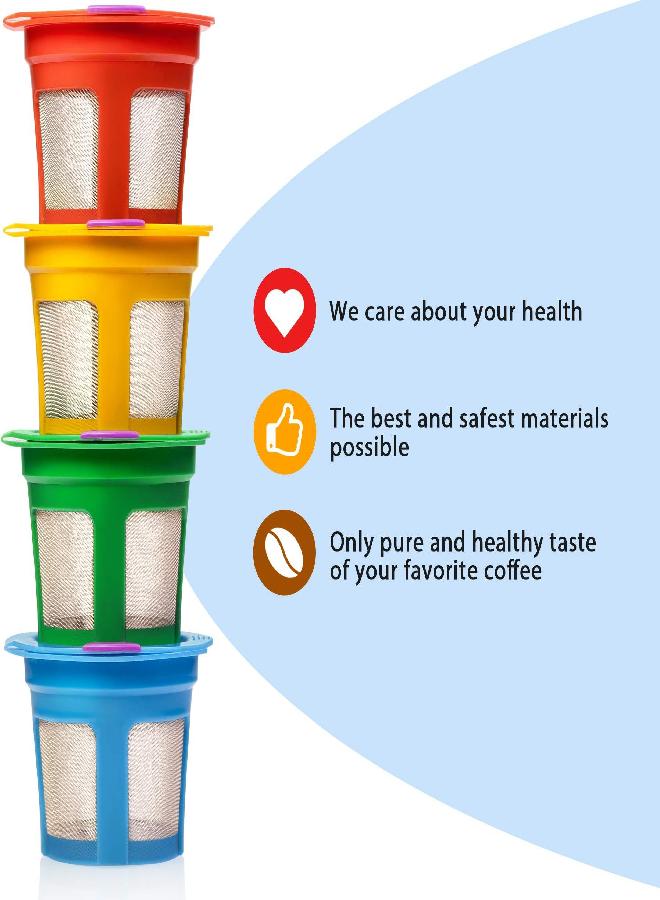 GoodCups 4 Reusable K Cups for Keurig - 4 Colors Refillable Kcups Coffee Filters for Keurig Coffee Makers - Image 3