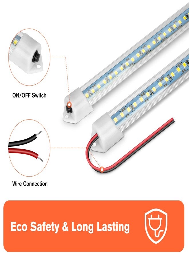 WELLUCK 12V Interior LED Light Bar, DC 12V LED Light Strip w/Switch for Car, Trailer, Truck Bed, Van, RV, Cargo, Boat, Cabinet, Slim Enclosed Trailer Lights Fixture, 12 Volt Led Lighting (700LM 6000K) - Image 3
