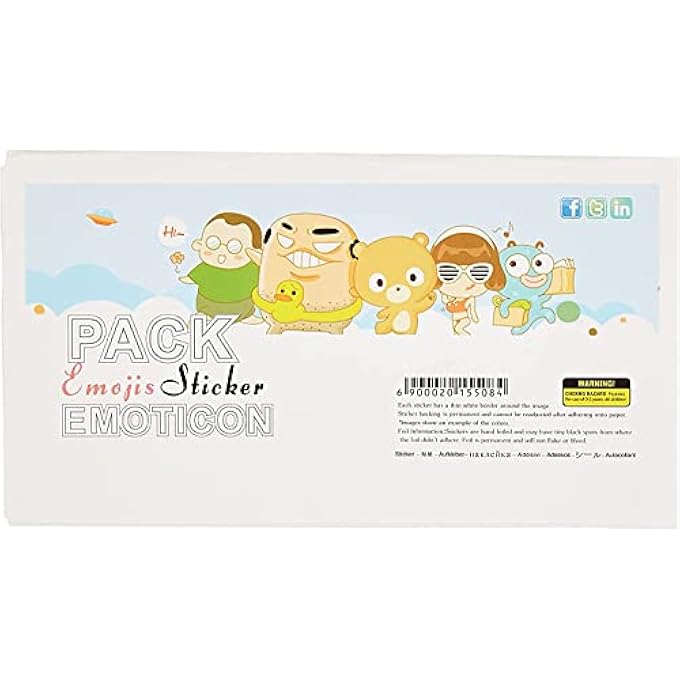 12 SHEETS CUTE FUNNY STICKERS HAPPY FACES MOST POPULAR EMOJI FROM IPHONE FACEBOOK TRENDY GIFTS FOR KIDS ADULTS FACE EMOJI STICKERS - Image 4