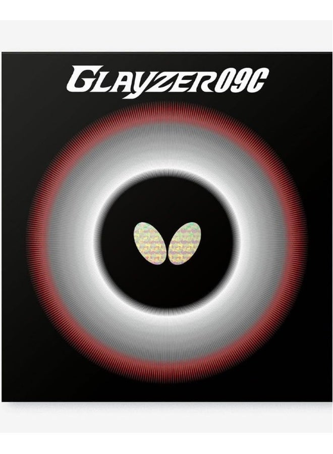 BUTTERFLY Glayzer 09C Table Tennis Rubber Inverted Professional Table Tennis Rubber Red (2.1mm)4906901220720 - Image 1