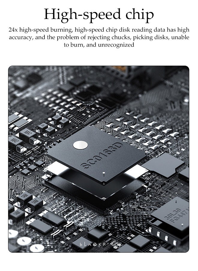 DUNISO External DVD drive，Portable USB 3.0 CD DVD Player，CD ROM Reader Writer Disk Duplicator，Suitable for Laptops, Desktop Computers, DVDs and CDs, Can Read Videos and Music - Image 4