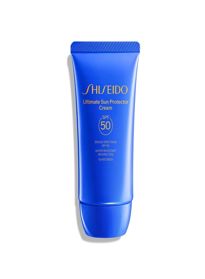 Shiseido Ultimate Sun Protector Cream - 50 mL - Hydrating Broad-Spectrum SPF 50 Sunscreen for Face - Visibly Improves Fine Lines, Smoothness & Even Skin Tone - Normal to Dry Skin Types - Image 1