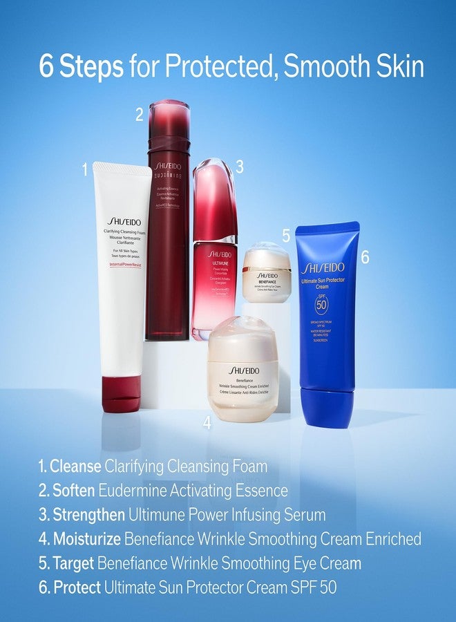 Shiseido Ultimate Sun Protector Cream - 50 mL - Hydrating Broad-Spectrum SPF 50 Sunscreen for Face - Visibly Improves Fine Lines, Smoothness & Even Skin Tone - Normal to Dry Skin Types - Image 5