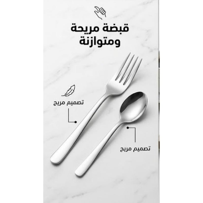 24-Piece Stainless Steel Flatware Set with Minimalist Display Stand | Luxury Mirror-Polished Silverware Cutlery Set for 6 | Compact Tabletop Hanging Organizer - Image 2