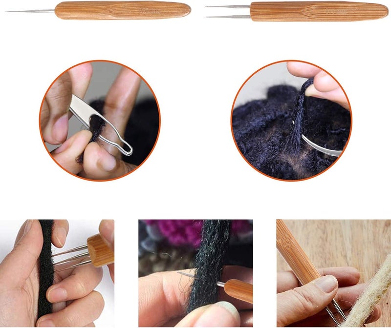 Augsun Dreadlock Crochet Hook Tool,Braid Hair Dreadlocks Needle Weaving Crochet for Braid Craft (0.75mm) - Image 4