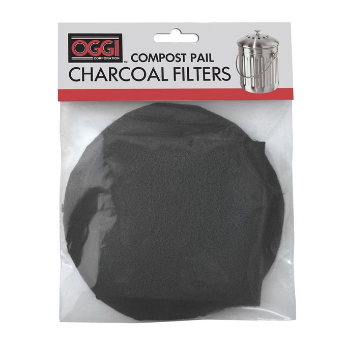 SET OF 2 CHARCOAL FILTERS REPLACEMENT CHARCOAL FILTER FOR COUNTERTOP COMPOST BIN WITH LID ECO FRIENDLY PRODUCTS