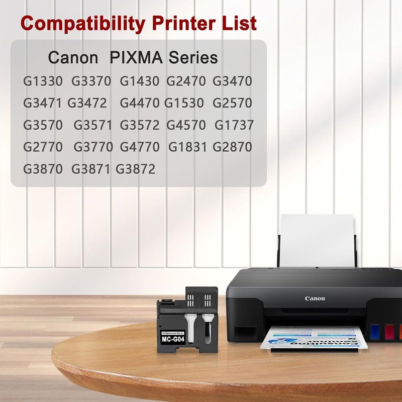 ANG MC-G04 Maintenance Box Waste Ink Collection Tank Compatible with Canon PIXMA G1330 G3370 G1430 G2470 G3470 G3471 G3472 G4470 Printer - Image 4