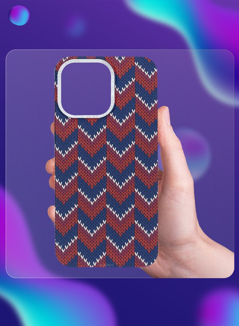 CATANES Ultra-Slim Woven Pattern Case Cover for iPhone 14 Pro Max - Lightweight Protective Back Case - Wave - Image 3