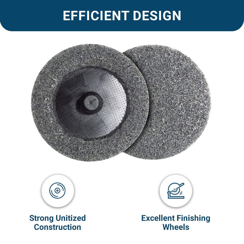 Benchmark Abrasives 2 Inch Sanding Discs Quick Change Silicon Carbide Surface Preparation Wheels, Polishing Wheel for Drill & Die Grinder Sanding Disc, Paint Stripper & Removal - (10 Pack)(Grey) - Image 4