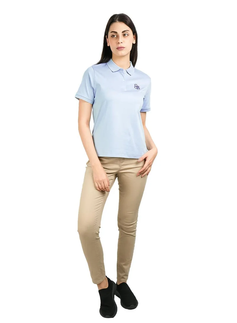 GIORDANO Women Cotton Interlock Liquid Touch Polo