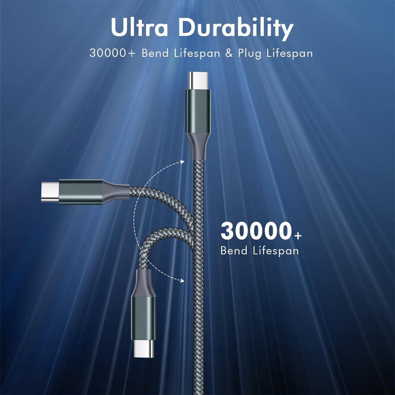 APFEN USB C to USB C Cable, Type-C 60W Fast Charging Cable(6FT, 2Pack) for iPhone 17 16 15 Series, Samsung Galaxy S25 S24 S23, for MacBook/iPad, Pixel - Image 3