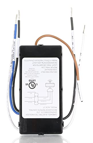 ANDERIC for Hampton Bay HD3 Universal Thermostatic Remote Control Conversion Kit for All 3-Speed Fans (Hunter, Harbor Breeze, Hampton Bay) - Works with LED Lights, CFL Lights, & Incandescent Lights - Image 4
