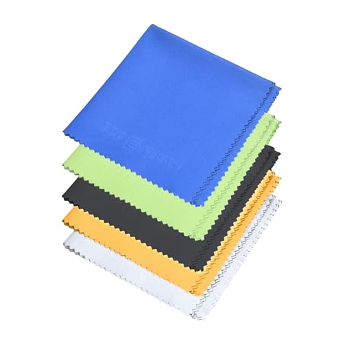 EcoFused Microfiber Cleaning Cloth 8 x 8 Inch Microfiber Cloth Pack of 5 Lens Cleaning Wipes Cleaning Cloth for Glasses Eyeglasses Camera Lens Phones