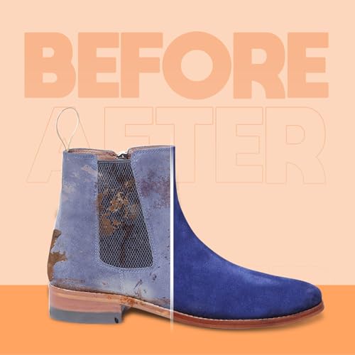 Shoe mistri Shoe Cleaner(2 Wipes) and Blue Renovator - Suede, Nubuck, Canvas, Knit and most other absorbent Fabrics - 100 Ml - Image 5