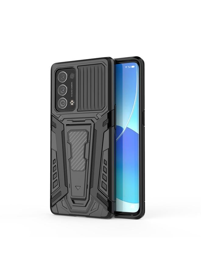 S-TOP Case For OPPO Reno6 Pro+ 5G War Chariot Series Armor All-inclusive Shockproof PC + TPU Protective Case with Invisible Holder - Image 1