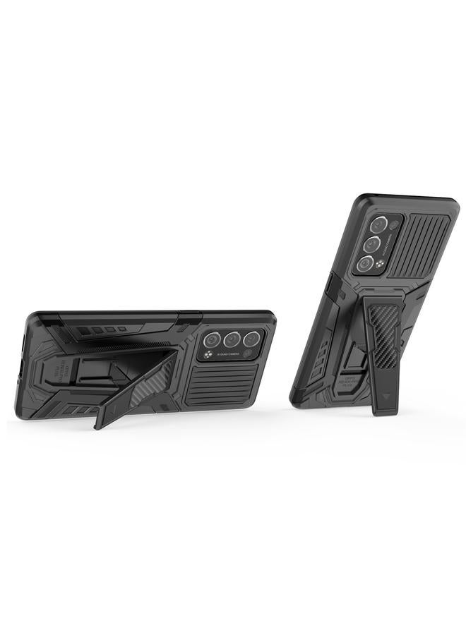 S-TOP Case For OPPO Reno6 Pro+ 5G War Chariot Series Armor All-inclusive Shockproof PC + TPU Protective Case with Invisible Holder - Image 4