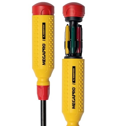 MEGAPRO® 15-in-1 Original Multi-bit Screwdriver | Home DIY & Repair | Construction | Tradeswork | 14 Industrial-grade bit tips | 1/4" Hex Drive in shaft (PL Robertson) - Image 1