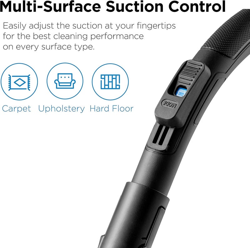 EUREKA مكنسة كهربائية بدون كيس من ويرل ويند سعة 2.5 لتر، مكنسة خفيفة للسجاد والأرضيات الصلبة، NEN110A، زرقاء - Image 5