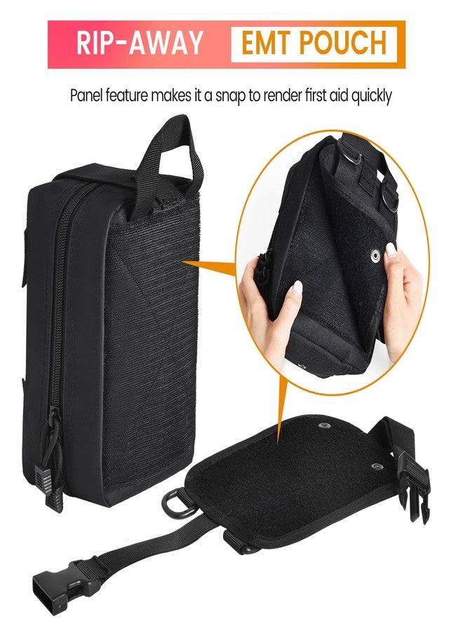 Haafoo Medical Pouch Molle, 1000D Nylon Tactical First Aid Pouch, Big Capacity EMT Pouch Utility, Heavy Duty Military Grade Rip-Away Ifak Pouch for Home, Camping and Other Outdoor Activeties（Bag - Image 5