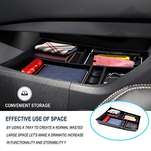 RUIYA منظم وحدة التحكم 2025 روج، لملحقات نيسان روج 2021-2025 تخزين وحدة التحكم السفلية صينية القفازات مع حامل العملات متوافق مع نيسان روج 2021 2022 2023 2024 2025 S/SL/SV/بلاتينيوم - Image 2