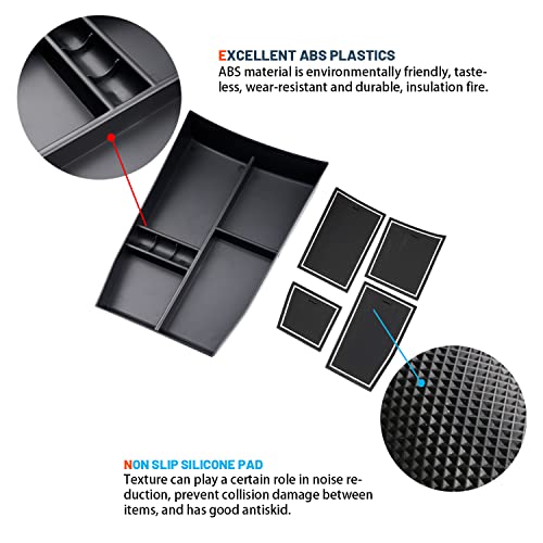 RUIYA منظم وحدة التحكم 2025 روج، لملحقات نيسان روج 2021-2025 تخزين وحدة التحكم السفلية صينية القفازات مع حامل العملات متوافق مع نيسان روج 2021 2022 2023 2024 2025 S/SL/SV/بلاتينيوم - Image 4