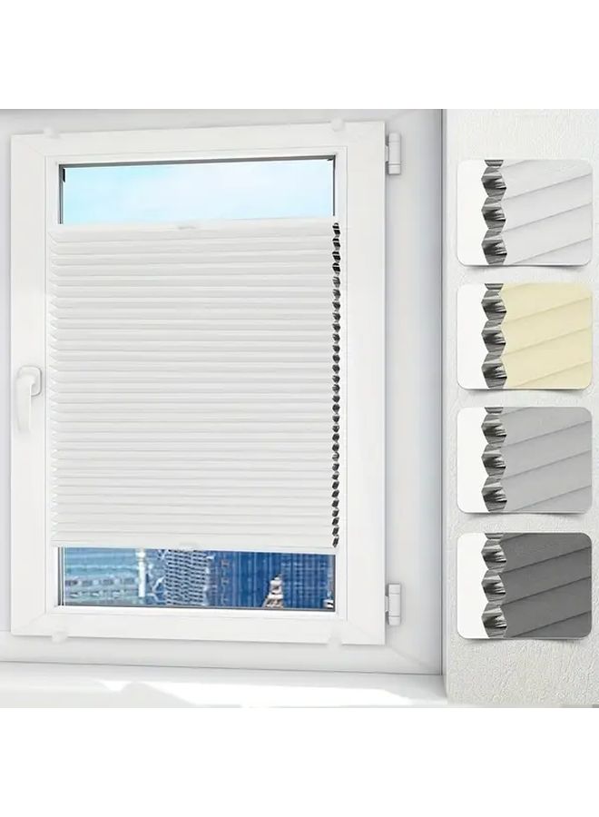 No Drill Blackout Window Blinds Black Thermal Insulated Room Darkening Shades - Image 1