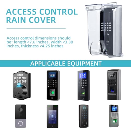 yugeug Outdoor Keypad Cover ProtectorClear Flip Cap Doorbell Rain CoverDoorbell Cover WeatherproofAccess Control Rain Cover Compatible for Ring DoorbellDoor KeypadLock KeypadEmployee Time Clock - Image 3