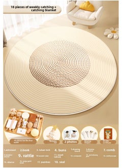 Week-catching Supplies Props One-year-old Set Boys And Girls Birthday Ceremony Layout Full Set Of Log Style Lottery Carpet Modern-Color:[thick Anti-slip] 18 Pieces Of Log Style Weekly Props + Weekly Birth Carpet (collect And Purchase