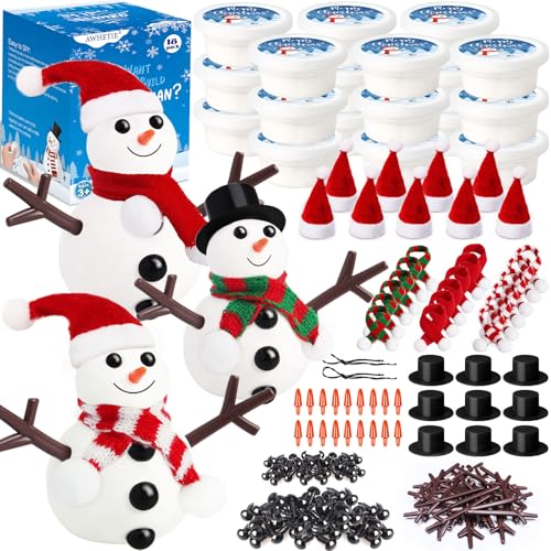 AWHETIE 18 Pack Stocking Stuffers for KidsChristmas Crafts for Kids BulkBuild a Snowman Crafts Kit Modeling Clay for Christmas Stocking Stuffers Gifts Activities Boys Girls - Image 1