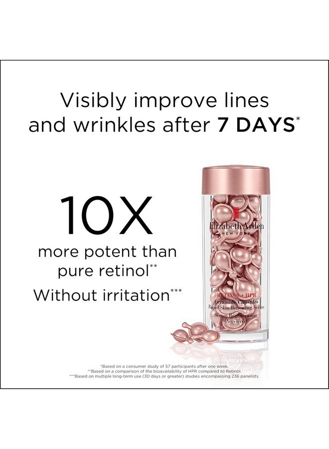 Elizabeth Arden Retinol + Hpr Ceramide Capsules, Anti-Aging Skin Renewing Serum, Skincare Gift For Women, Reduces Fine Lines & Wrinkles - Image 2