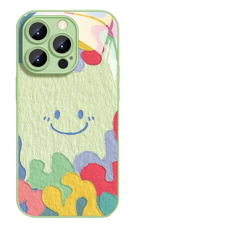 MS Glass Protective Case for Redmi Note 13 with Graffiti Smiley Face and Shockproof plus Shockproof plus Drop Protection plus Scratch Resistant in Cherry Blossom Pink - Image 3