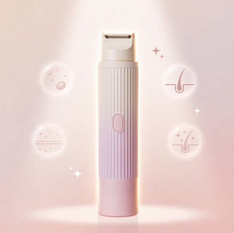 Women's Electric Shaver With Rounded Hypoallergenic Blade Heads - Dual-Head Design For Sensitive Areas Bikini Trimmer For Full-Body Grooming - Image 4
