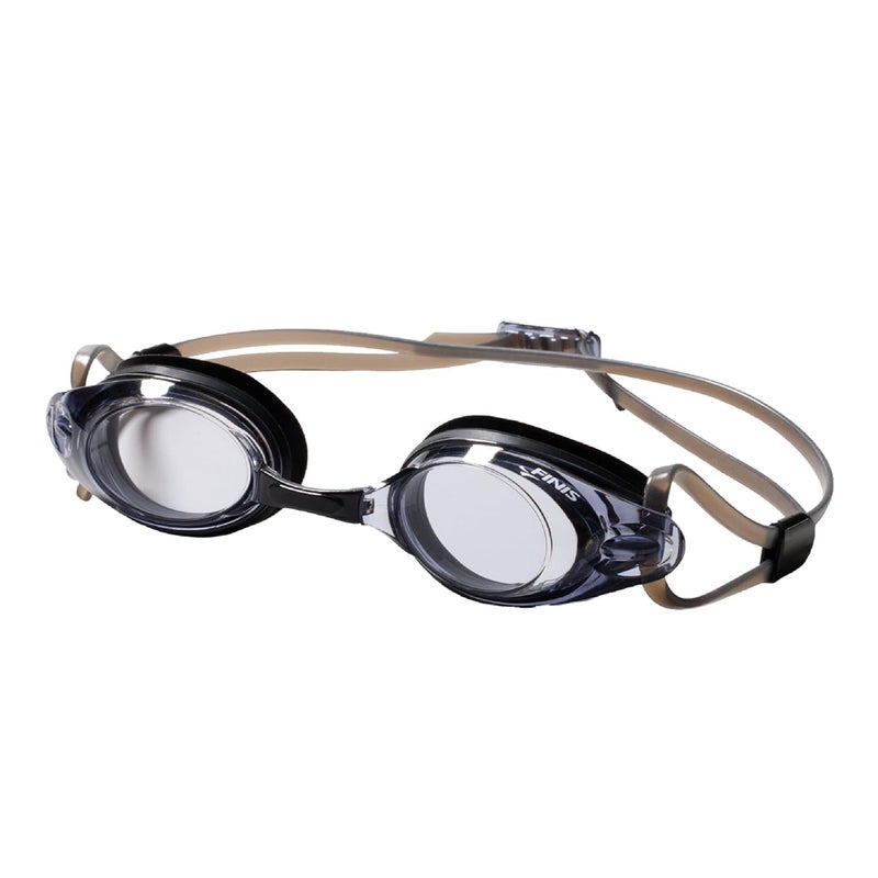FINIS Bolt Goggles - Racing Swim Goggles for Adults - Includes Watertight Seal, UV Protection & Anti-Fog Coating - With Adjustable Strap & 3 Nose Piece Options - Black Lenses with Smoke Strap - Image 1