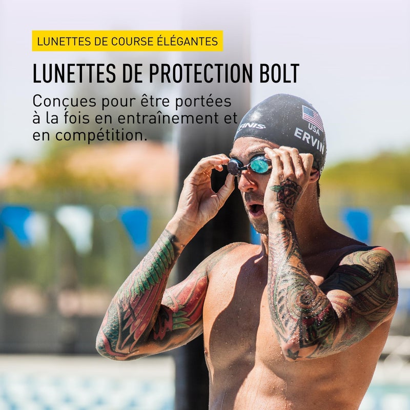 FINIS Bolt Goggles - Racing Swim Goggles for Adults - Includes Watertight Seal, UV Protection & Anti-Fog Coating - With Adjustable Strap & 3 Nose Piece Options - Black Lenses with Smoke Strap - Image 3