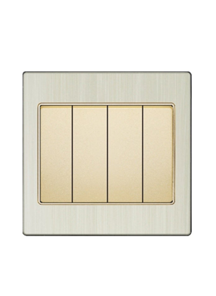 Vmax Premium 4 Gang 2 Way Wall Switch | Quad Rocker Gold/Metal Frame | Stylish, Safe & Flexible Control for Home & Office - Image 5