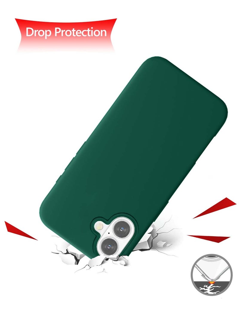 Apple iPhone 16 2024 Premium Liquid Silicone Case Cover - Dark Green