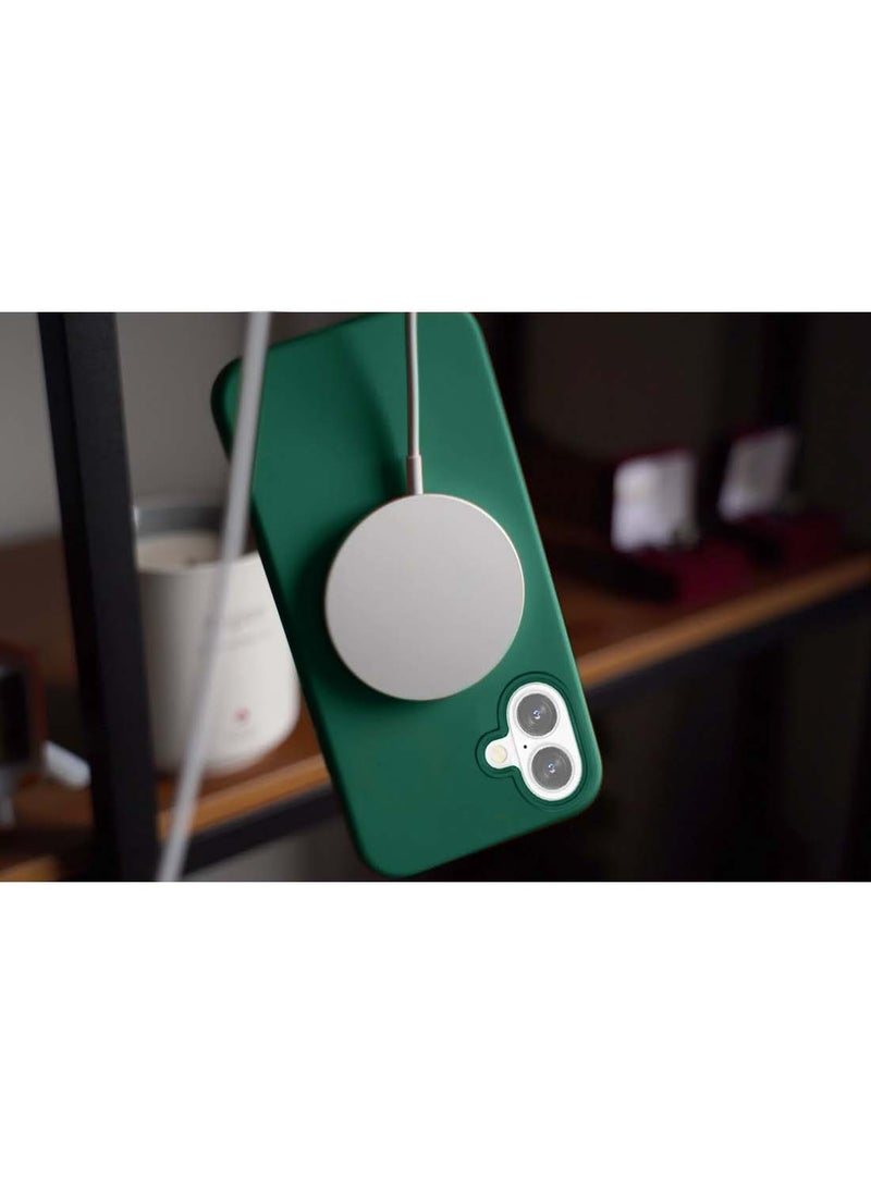 Apple iPhone 16 2024 Premium Liquid Silicone Case Cover - Dark Green