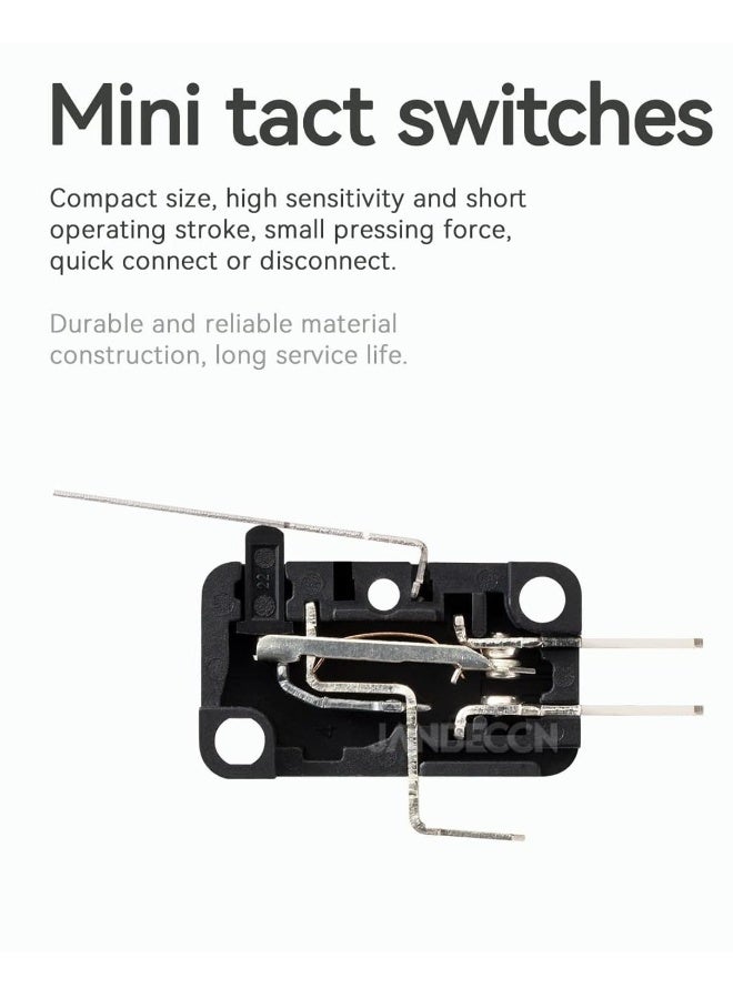 10 قطع مفاتيح حد مفصلية رافعة، SPDT 1NO 1NC مفاتيح ميكرو SNAP ACTION V-152-1C25 - Image 3