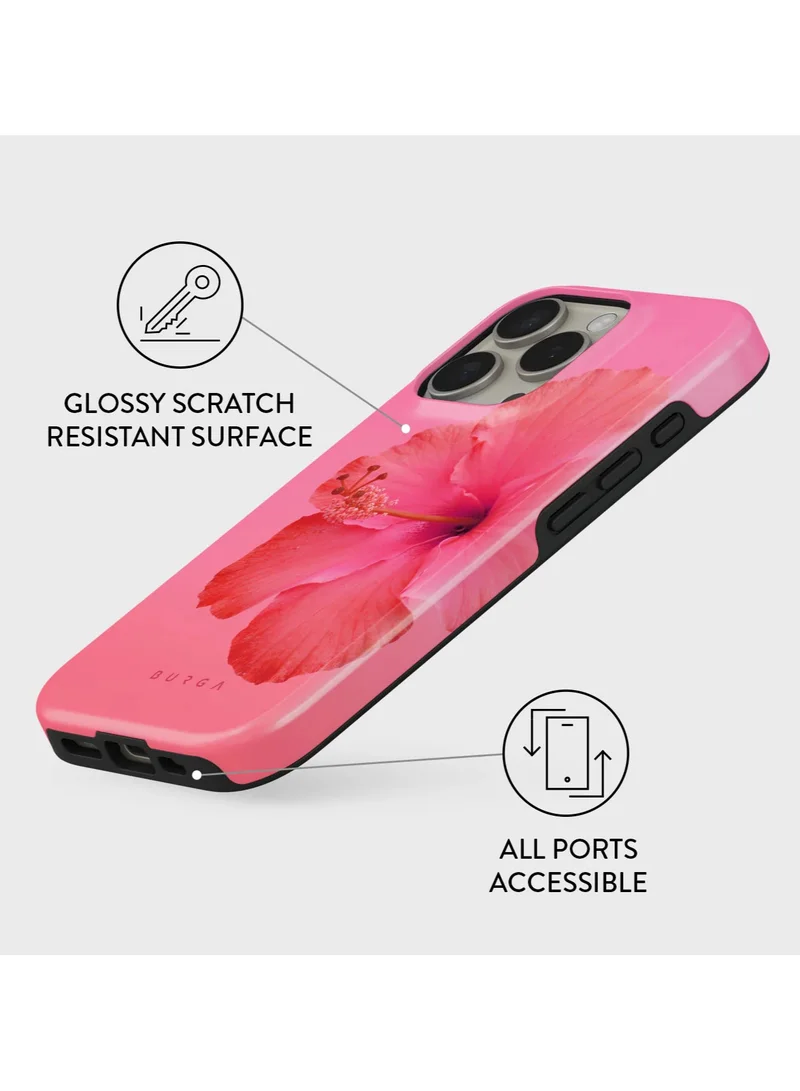 BURGA iPhone 16 Pro Case, 2 Piece Hard Shell + TPU Interior, Shock Absorption, All Port Accessible, Raised Bezel For Screen & Camera Protection, Never Fading HQ Print,Island Girl
