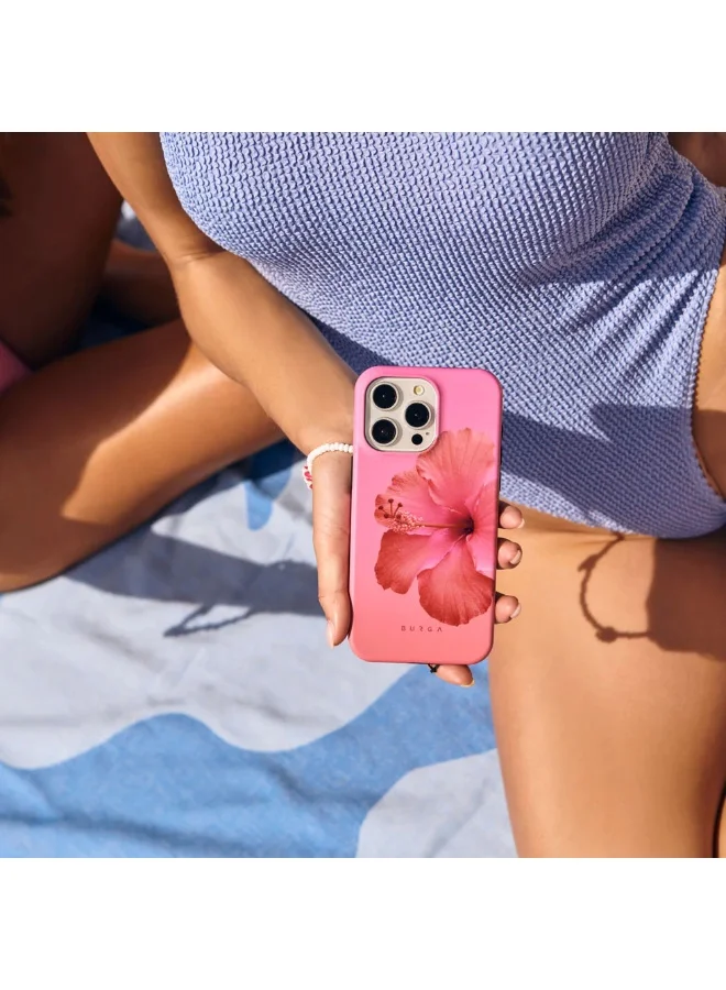 BURGA iPhone 16 Pro Case, 2 Piece Hard Shell + TPU Interior, Shock Absorption, All Port Accessible, Raised Bezel For Screen & Camera Protection, Never Fading HQ Print,Island Girl