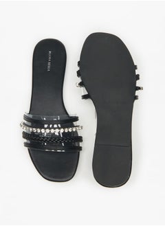 Flora Bella By Shoexpress Women's Embellished Slip-On Slides  - Image 4