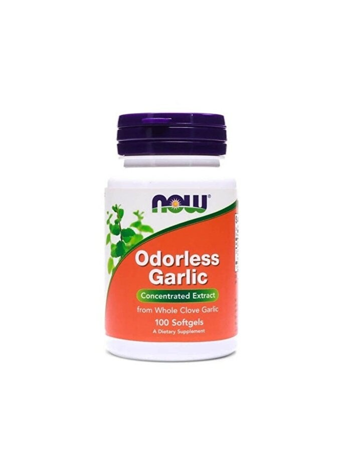 كبسولات ناو فودز الأصلية عديمة الرائحة بنكهة الثوم، ١٠٠ كبسولة